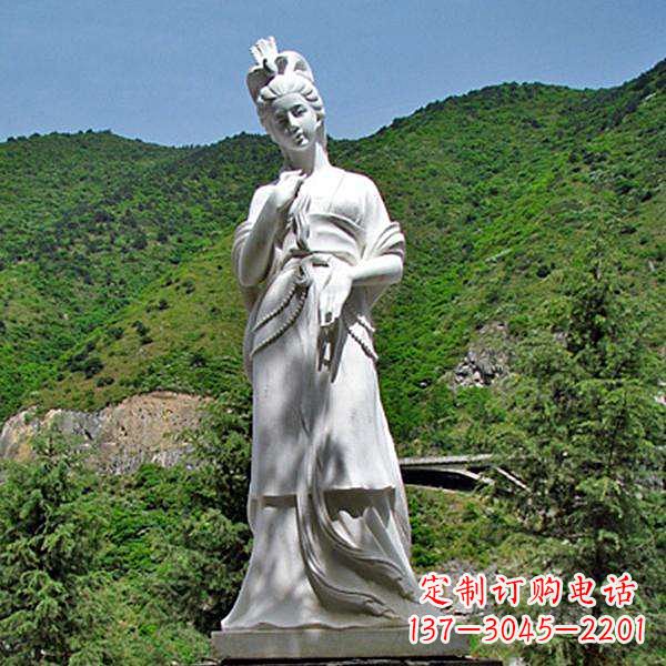 吉林褒姒汉白玉石雕像-中国古代(西周时期)美女雕塑