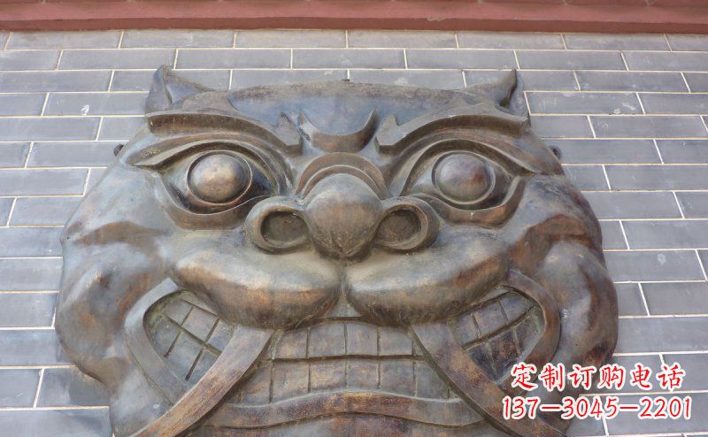 吉林狴犴古代神兽铜浮雕