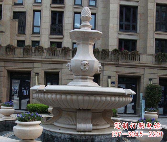 吉林别墅景观欧式喷泉石雕_2