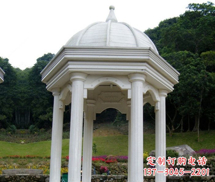 吉林别墅景观欧式石雕凉亭 (2)