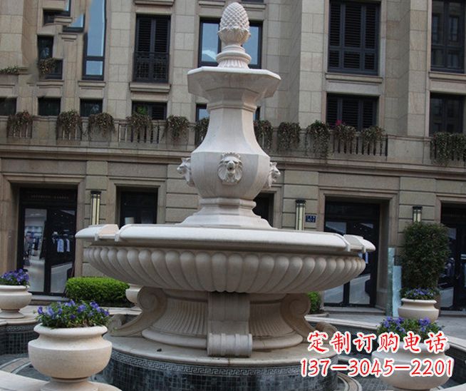 吉林别墅景观石雕大理石喷泉
