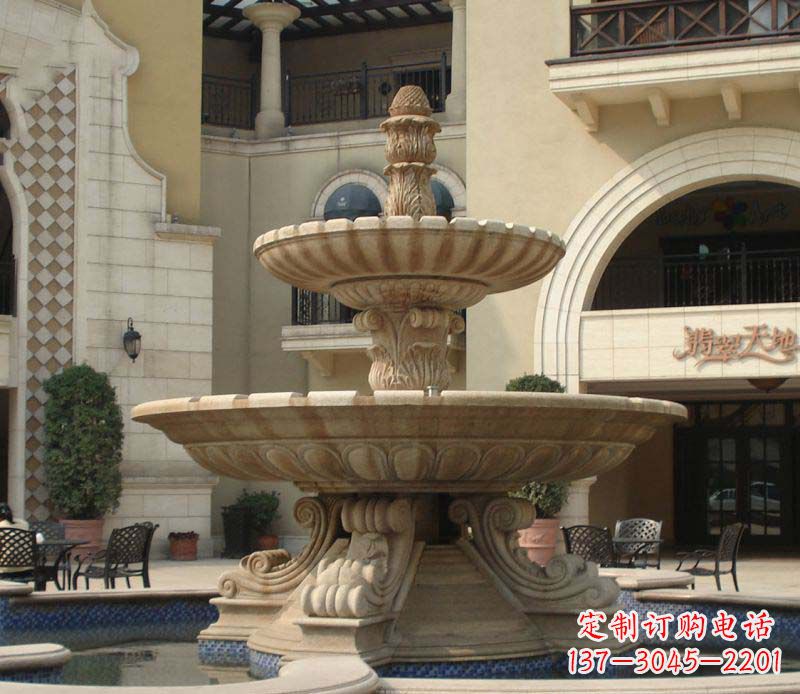 吉林别墅景观石雕大型喷泉雕塑 (2)