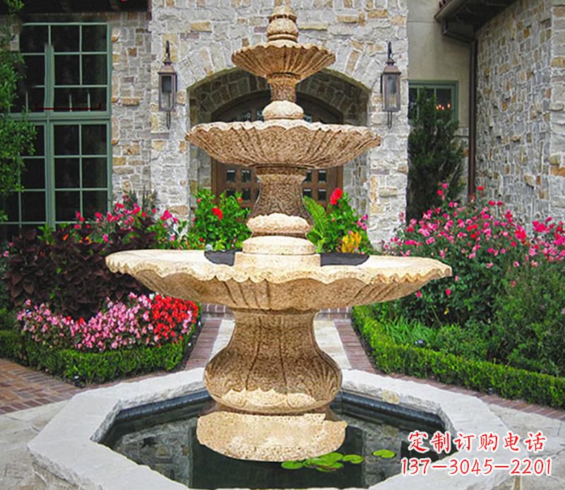 吉林别墅石雕喷泉 (2)
