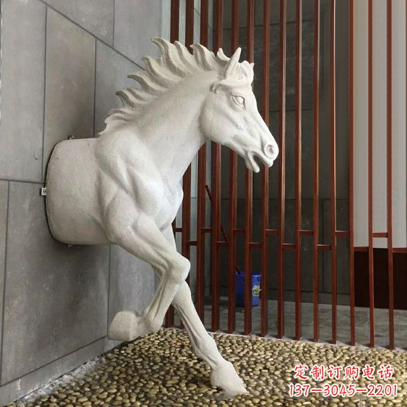 吉林玻璃钢创意动物雕塑——穿墙而过