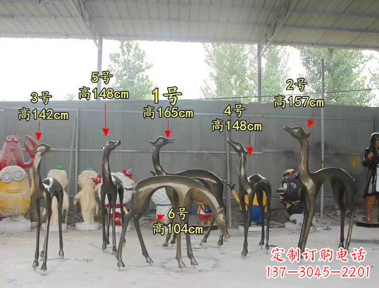 吉林玻璃钢仿铜小鹿雕塑精美绝伦