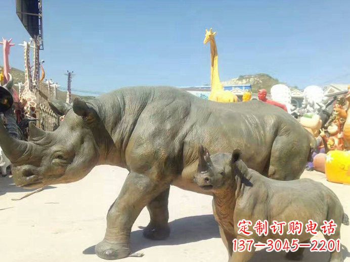 吉林玻璃钢仿真犀牛