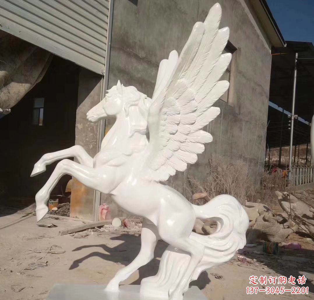 吉林玻璃钢飞马雕塑 动物雕塑