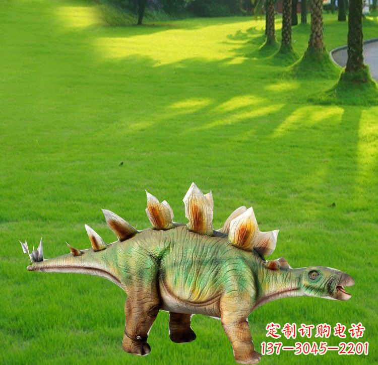 吉林玻璃钢棘背龙仿真恐龙雕塑