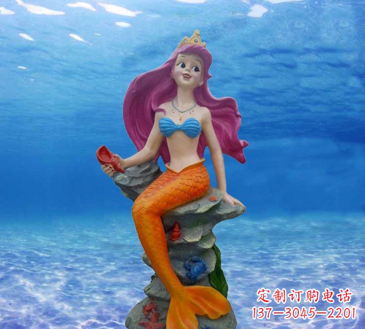 吉林玻璃钢卡通美人鱼