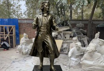 吉林贝多芬雕塑玻璃钢仿铜的西方名人