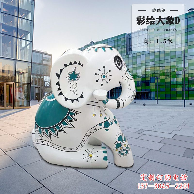 吉林玻璃钢小象雕塑