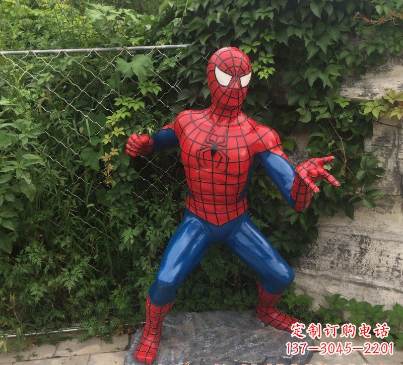 吉林玻璃钢蜘蛛侠一座精致的雕塑