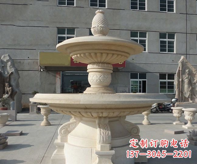 吉林菠萝式喷泉小区景观石雕