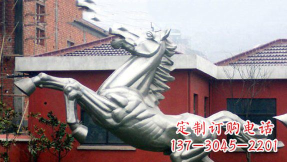 吉林不锈钢奔马雕塑 (2)