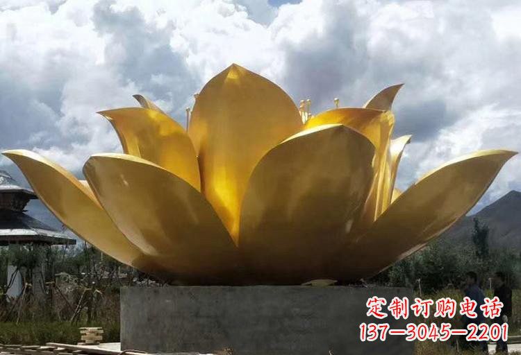 吉林不锈钢城市大型莲花雕塑