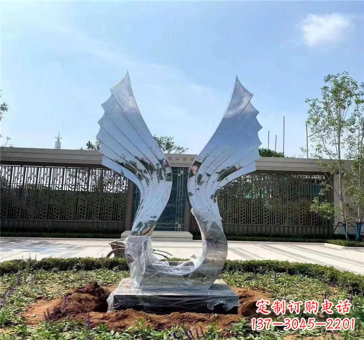 吉林精美不锈钢翅膀雕塑