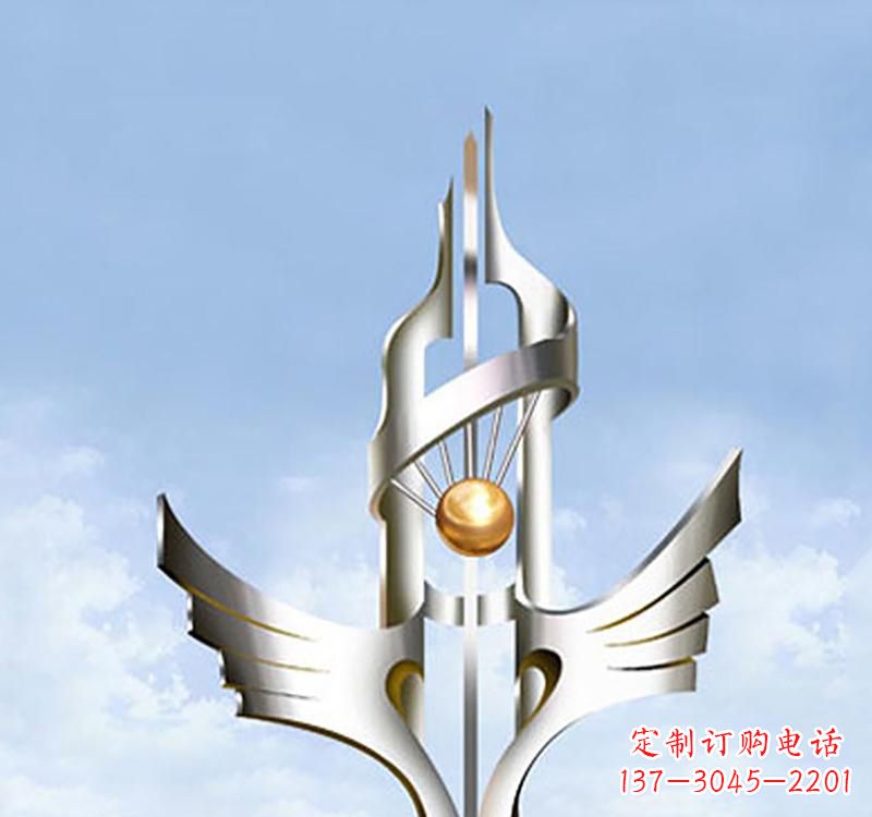吉林不锈钢抽象创意翅膀雕塑