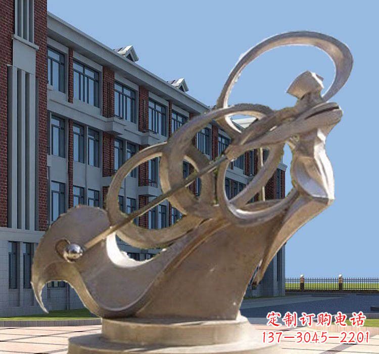 吉林不锈钢抽象打高尔夫球人物雕塑