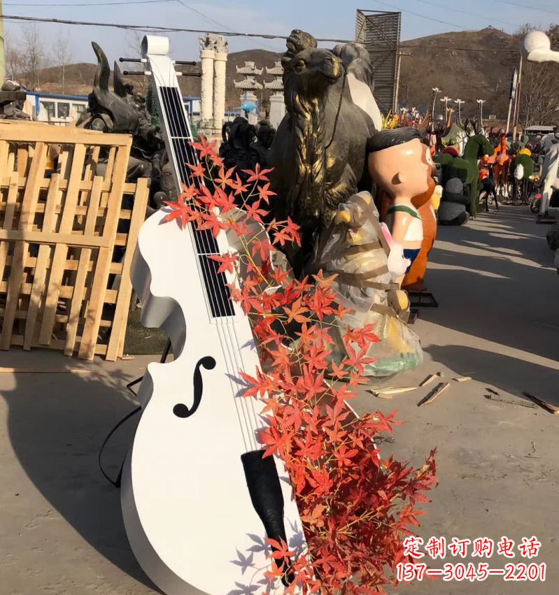 吉林不锈钢抽象大提琴雕塑12