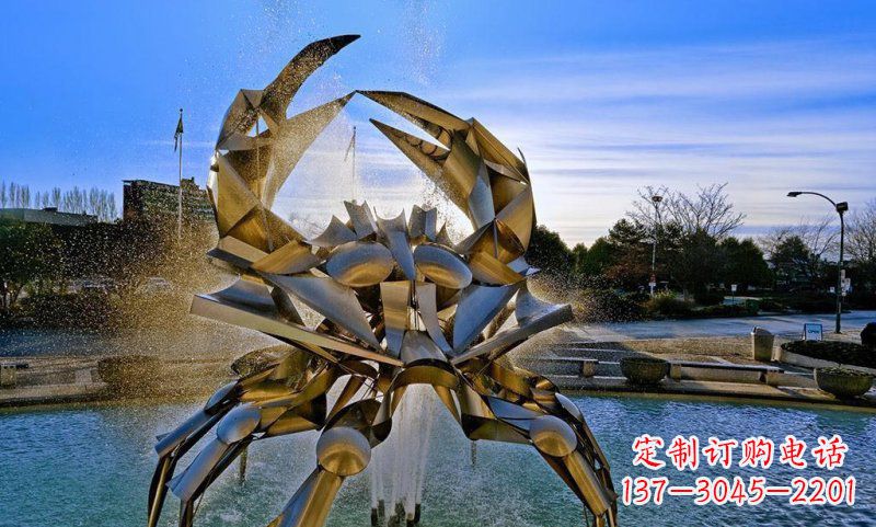 吉林不锈钢抽象大型螃蟹雕塑