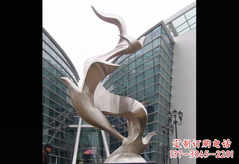 吉林不锈钢抽象大雁雕塑