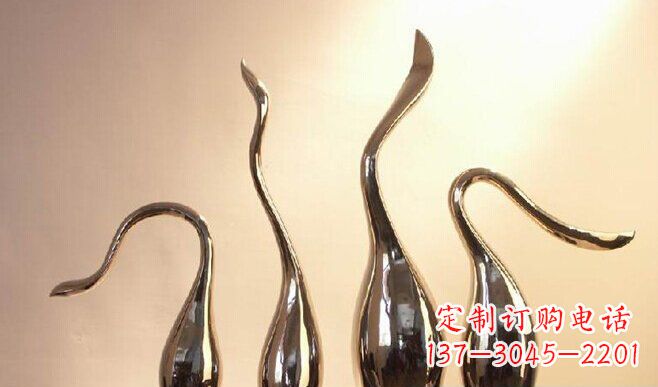 吉林不锈钢抽象动物天鹅雕塑