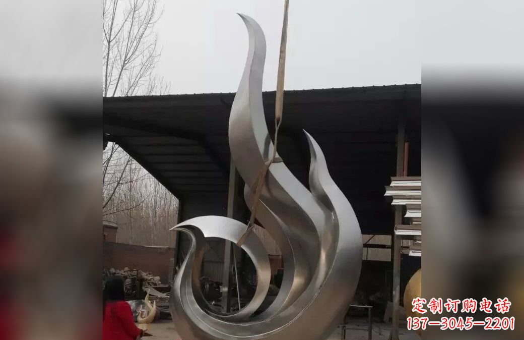 吉林不锈钢抽象凤凰雕塑 (7)