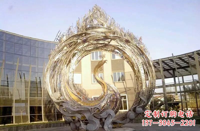 吉林不锈钢抽象凤凰涅槃雕塑