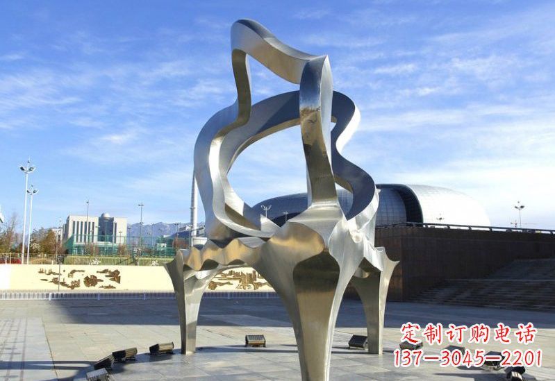 吉林不锈钢抽象钢琴雕塑