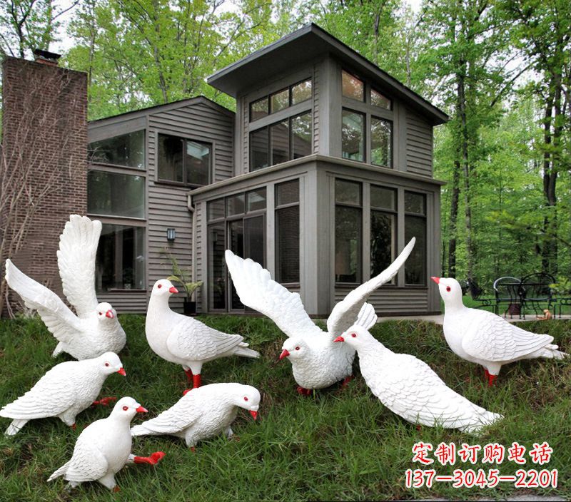 吉林不锈钢抽象鸽子雕塑