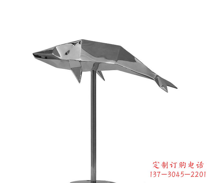 吉林不锈钢抽象海豚雕塑