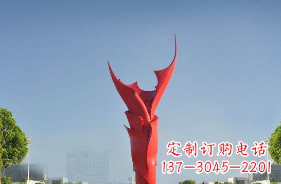 吉林不锈钢抽象火炬雕塑