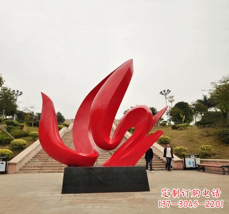 吉林不锈钢抽象火苗雕塑