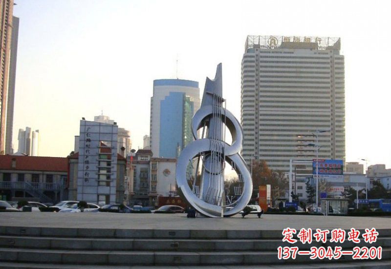 吉林不锈钢抽象吉他雕塑2