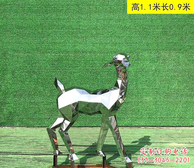 吉林不锈钢抽象几何小鹿雕塑