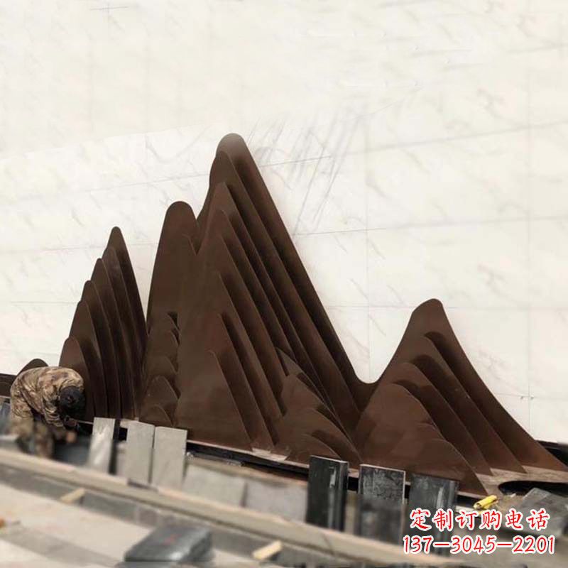 吉林不锈钢抽象假山景观