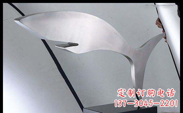 吉林不锈钢抽象鲸鱼雕塑