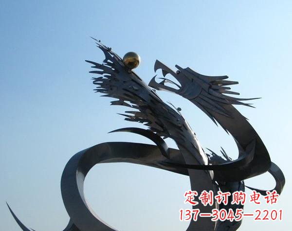 吉林不锈钢龙雕塑精美雕刻,灵动灵气