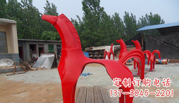 吉林不锈钢抽象马雕塑 (3)