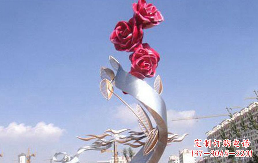 吉林精美不锈钢玫瑰雕塑