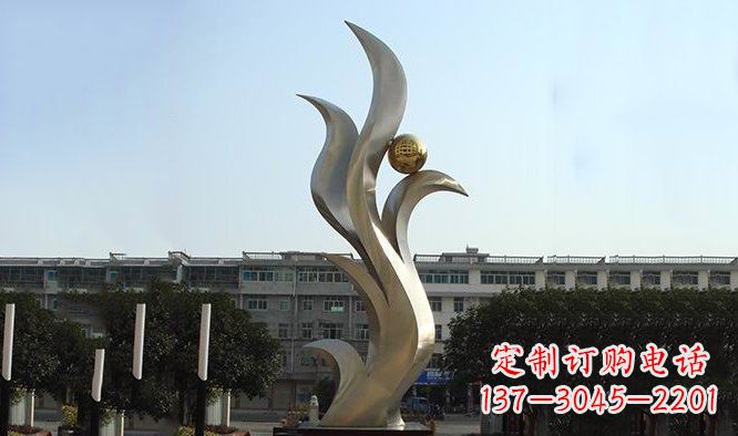 吉林不锈钢抽象鸟类凤凰雕塑