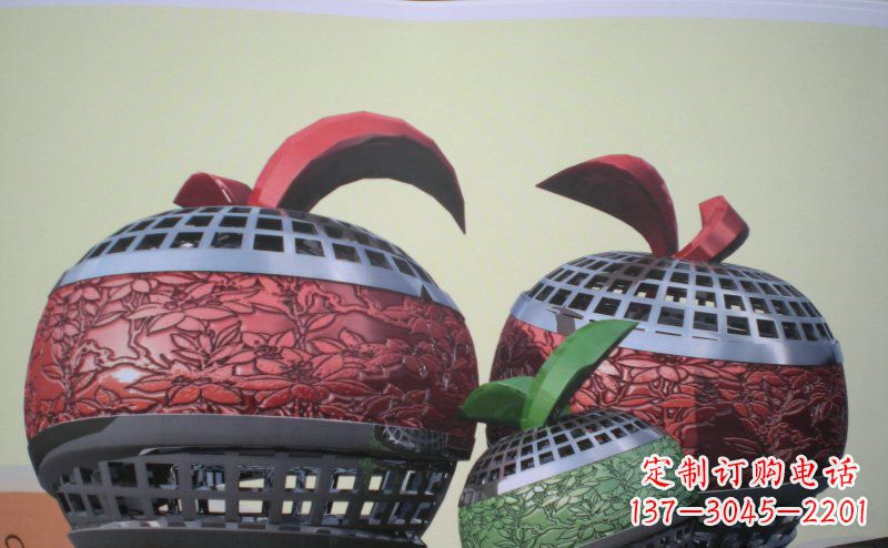吉林不锈钢苹果雕塑