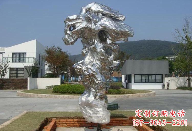 吉林不锈钢抽象太湖石雕塑