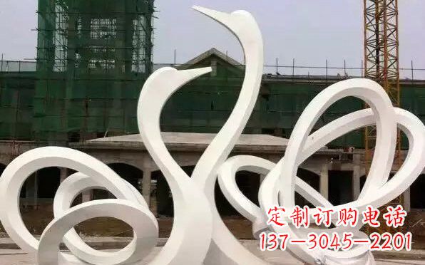 吉林不锈钢抽象天鹅雕塑222