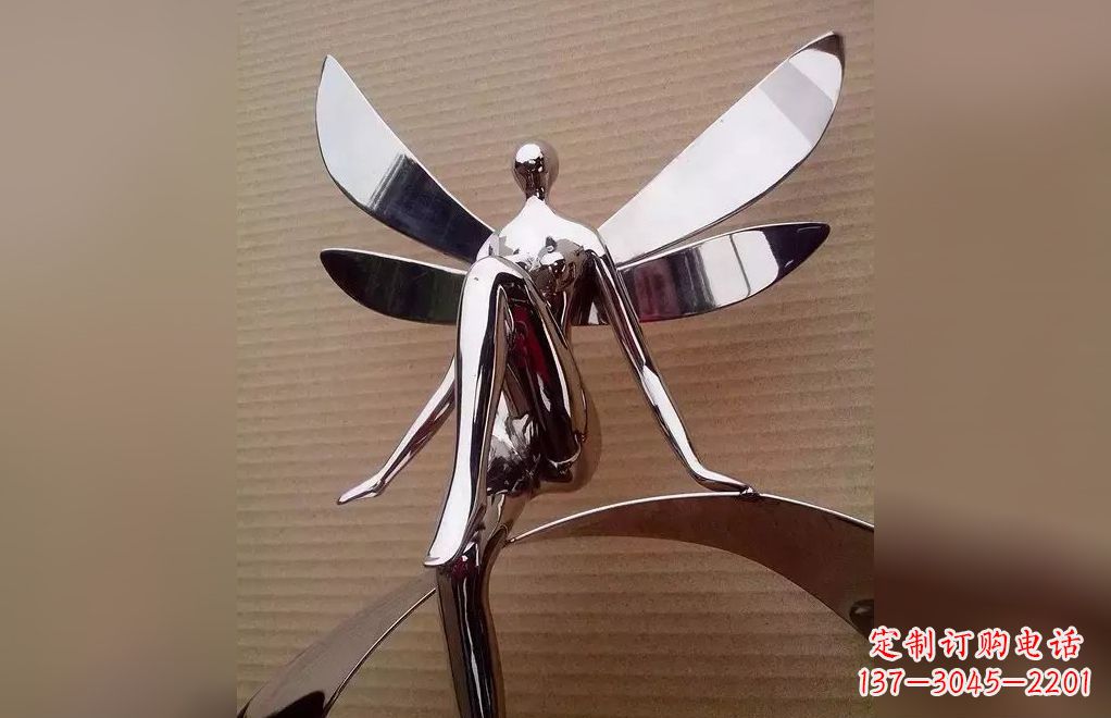 吉林不锈钢抽象天使人物雕塑