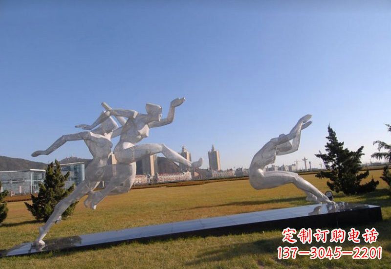吉林不锈钢抽象跳远的运动员雕塑