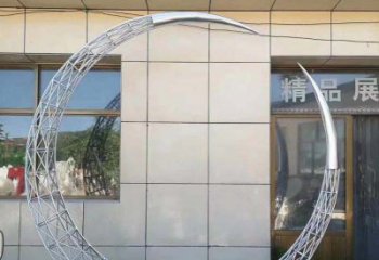 吉林不锈钢别墅月亮镂空雕塑