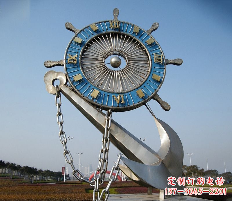 吉林不锈钢船舵雕塑 广场