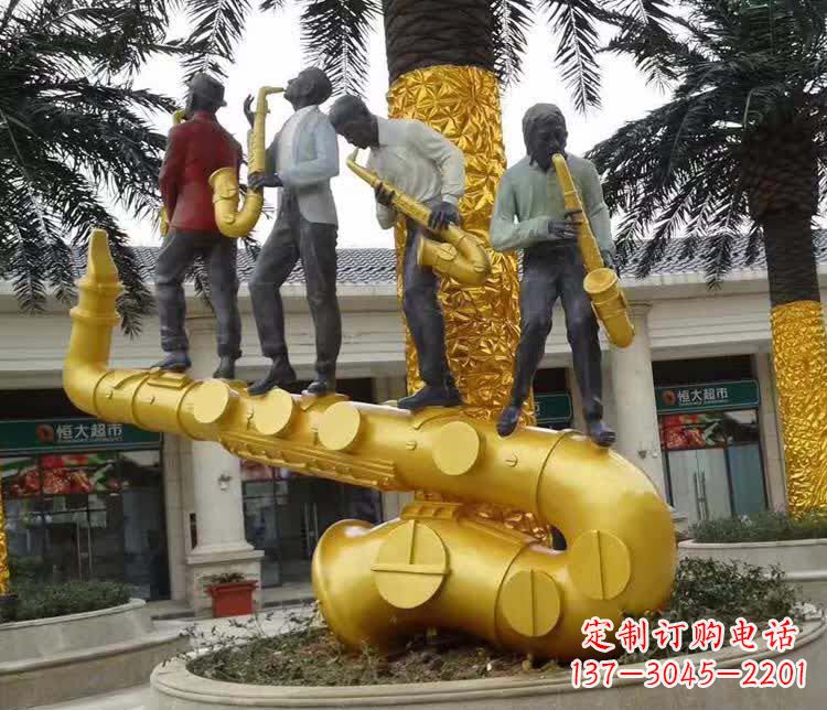 吉林不锈钢吹萨克斯人物雕塑