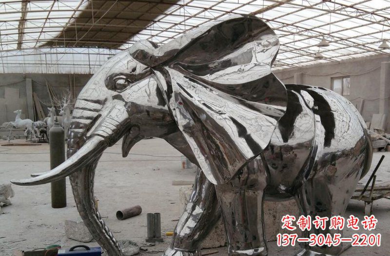 吉林不锈钢大象广场动物雕塑